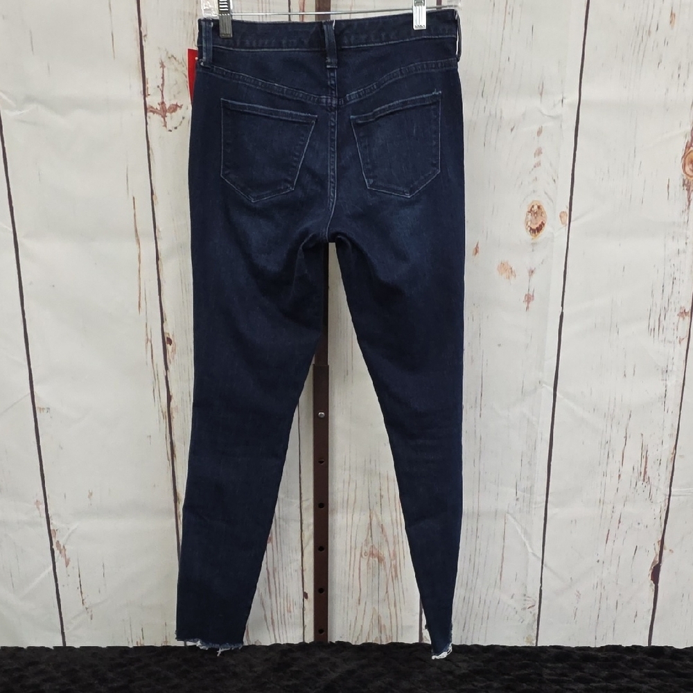 Universal Thread Navy Skinny Jeans with White Accents - Picture 3 of 7